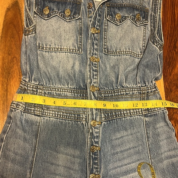 Bluivy - Blue Denim Jumpsuit with Wide Leg Design - Picture 7 of 9